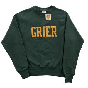 Champion Reverse Weave Crewneck Sweatshirt Grier Embroidered Size Small Green
